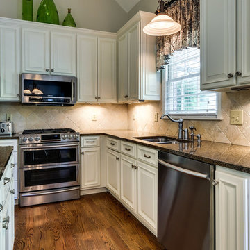 Dover White New Doors Built Kitchen Remodel