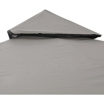 Yescom 10'x10' Gazebo Top Replacement for 2 Tier Outdoor Canopy Cover Grey
