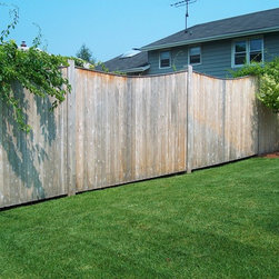 Solid Board Cedar Fence - Home Fencing And Gates