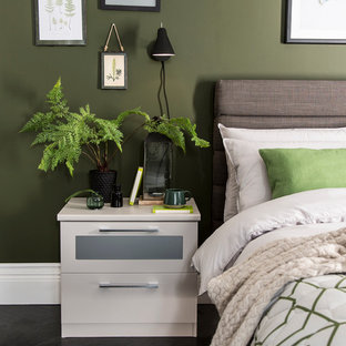 Inspiration for a modern bedroom in West Midlands.