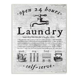 The Stupell Home Decor Collection Everything Laundry Vintage Wall Plaque Art