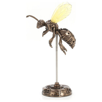 Steampunk Hornet And Display Stand - Figurine Statue Sculpture- Veronese Design