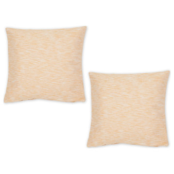 Light Gray And Off-White Tonal Recycled Cotton Pillow 18x18 Set of 2