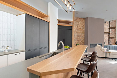 Inspiration for a contemporary kitchen remodel in Other