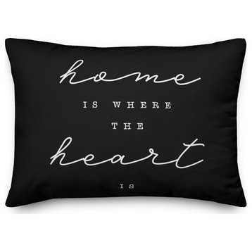 Home Is Where The Heart Is 20 x 14 Spun Poly Pillow