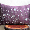 Purple Rectangular Pillow Covers 12"x16" Silk, Plum Bling