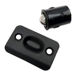 Designers Impressions - Designers Impressions Black Drive-In Ball Catch w/ Strike Plate #0068 - Hinges