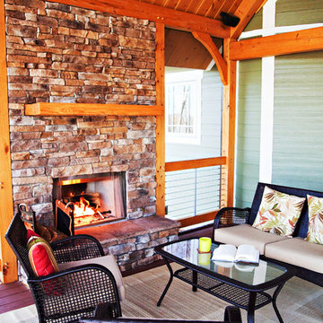 New Custom Timber Frame and SIPs Home in Tennessee