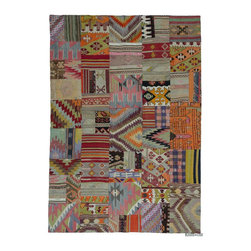 Turkish Kilim Patchwork Rug - Area Rugs
