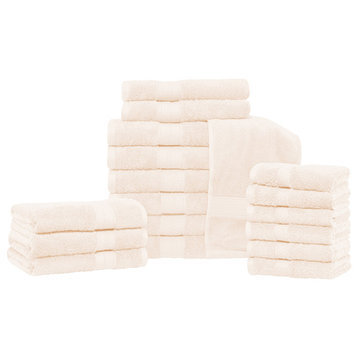 Meadowcove Rayon from Bamboo Towel Set, 650 GSM, 18-pieces, Ivory