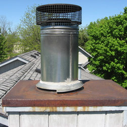 Rusty Chimney Chase Cover - Roofing And Gutters