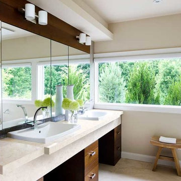 LG Viatera Quartz Vanity - Clarino