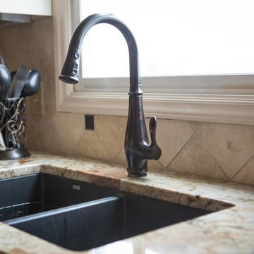 undermount cafe brown granite composite sink