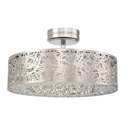 1 Light Ceiling LED Semi Flush by George Kovacs Hidden Gems in Chrome Finish - Lighting