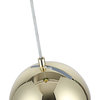 CHLOE Lighting Ironclad Contemporary 1-Light Mini Pendant, Plated Gold