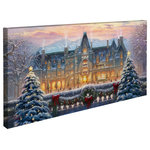 Thomas Kinkade - Christmas at Biltmore Gallery Wrapped Canvas, 16"x31" - Featuring Thomas Kinkade's best-loved images, our Gallery Wraps are perfect for any space. Each wrap is crafted with our premium canvas reproduction techniques and hand wrapped around a deep, hardwood stretcher bar. Hung as an ensemble or by itself, this frame-less presentation gives you a versatile way to display art in your home.