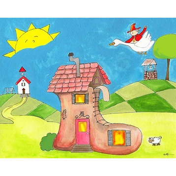 Welcome Mother Goose, Ready To Hang Canvas Kid's Wall Decor, 11 X 14