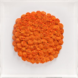 ROSEWOOD WALL SCULPTURE - ORANGE - Wall Sculptures