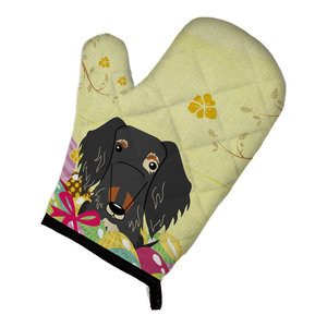 Easter Eggs Dachshund Chocolate Oven Mitt Contemporary Oven