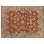 Bareens Designer Rugs - Turkish Knotted Istanbul Deloris Rust/ Brown Wool Rug - 9'11'' x 13'8'' - Designed with a mesmerizing intricate traditional motif this glorious hand knotted rug is a masterpiece that will fill any space with sophistication and grace. An exhilarating color pallet with an elaborate design, this masterpiece features luxurious hand spun wool with all vegetable dyes to add comfort and style to your decor. The design, color and beautiful chromatic composition with a sheen in traditional and transitional designs, exude beauty, elegance and quality make this rug a masterpiece of its own.