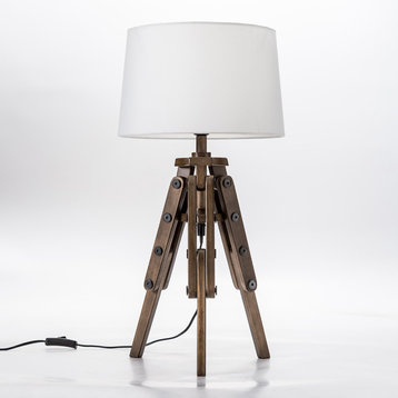 Modern Home Mariner Nautical Wooden Tripod Table Lamp