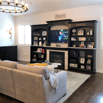 Family Room Revamp - Gray and Honey