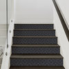 Modern Wire Mesh Peel and Stick Stair Riser Strips, Navy, 48"w X 6"h, 6 Pack