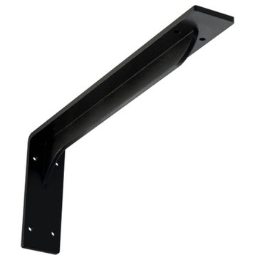 2"W x 16"D x 6 1/2"H Embrey Steel Bracket, Powder Coated Black