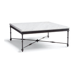 Tivoli Square Coffee Table in Carrara Marble - Coffee Tables
