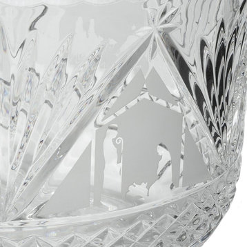 House of Waterford Birth of Jesus 12" Flat & Diamond Cut Crystal Bowl