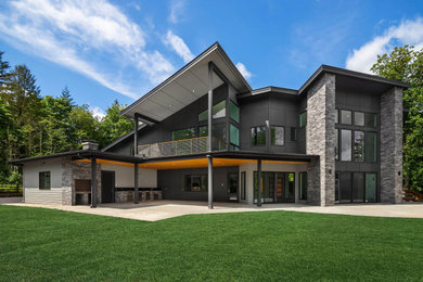Example of a minimalist exterior home design in Seattle