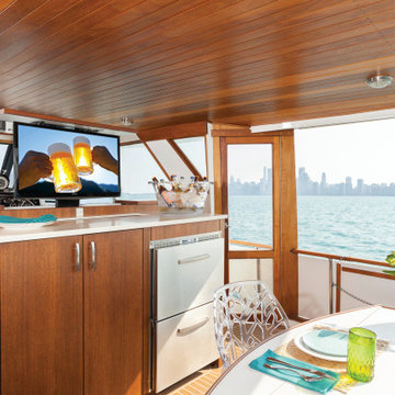 Hidden TV on Luxury Yacht