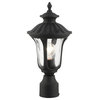 Livex Lighting 7855-14 Oxford, 1 Light Outdoor Post Top Lantern, Black
