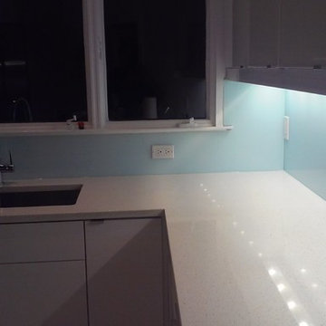 Kitchen backsplash - light blue