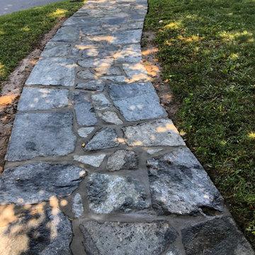 Rebuild & Restoration of Building Stone Wall, Steps & Walkway in Chevy Chase MD