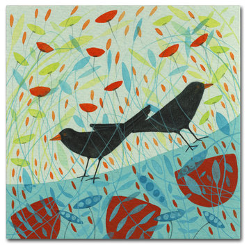 Michelle Campbell 'Blackbirds' Canvas Art, 35" x 35"