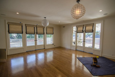 Example of a trendy family room design in Los Angeles