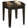 Diletta Dark Walnut Wood Game End Table with Chessboard
