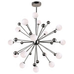 CWI LIGHTING - CWI LIGHTING 1125P39-17-613 17 Light Chandelier with Polished Nickel Finish - CWI LIGHTING 1125P39-17-613 17 Light Chandelier with Polished Nickel FinishThis breathtaking 17 Light Chandelier with Polished Nickel Finish is a beautiful piece from our Element collection. With its sophisticated beauty and stunning details, it is sure to add the perfect touch to your décor.Collection: ElementCollection: Polished NickelMaterial: Metal (Stainless Steel)Shade Color: WhiteShade Material: GlassHanging Method / Wire Length: Comes with 72" of rodsDimension(in): 39(H) x 39(Dia)Max Height(in): 111Bulb: (17)2W G9 LED DC12V Bi-Pin Base(Not Included)CRI: 80Voltage: 120Certification: ETLInstallation Location: DRYOne year warranty against manufacturers defect.
