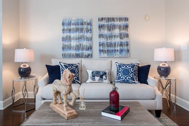 Transitional living room photo in Atlanta