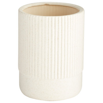 Cyan Small Harmonica Vase 11197, White