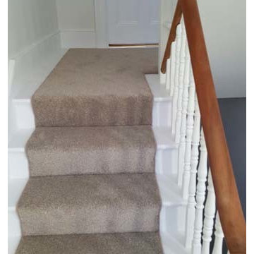 Grey Carpet Runner Installation by The Flooring Group