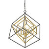 Z-Lite 457-4 Euclid 4 Light 30"W Nested Cube Chandelier - Matte Black