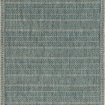 KAS - KAS Provo 5755 Horizon Outdoor Rug, Teal, 7'10"x10'10" - Liven up your home inside or out! Provo is a collection of textured indoor/outdoor rugs featuring a variety of everyday and trendy patterns with pops of color. Provo was made to withstand any weather so get ready to style your home in any style! Machine-woven in Turkey with a low pile height.