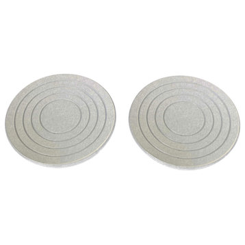 CastelloUSA Diatomite Stone 7" Hot Plate Trivet, Set of 2, Gray