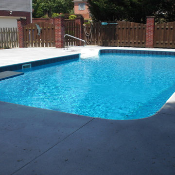 Pool Decks with Knock-Down Overlay