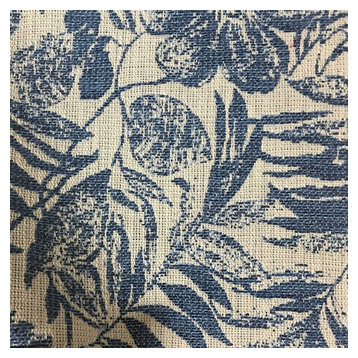 Oaks Tropical Woven Upholstery Fabric, Indigo