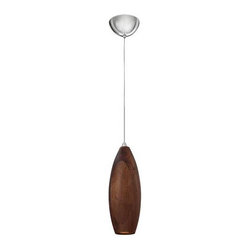 Fredrick Ramond - Fredrick Ramond Loft 1 Light Mini-Pendant, Walnut - FR35012WAL - Pendant Lighting