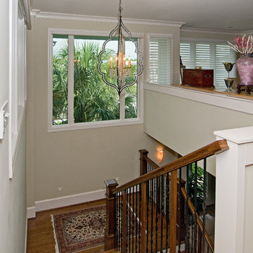 Iron and wood stairs!