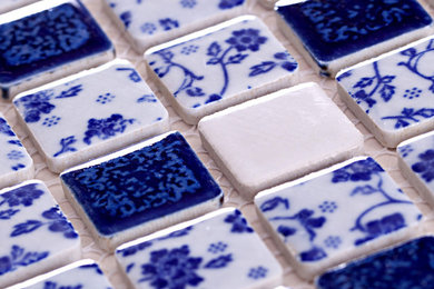 Blue and white porcelain tiles
